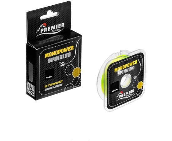 Леска Preмier fishing мonopower spinning 0.25мм/100м, f.yellow nylon pr-мs-y-025-100 00000281049 
