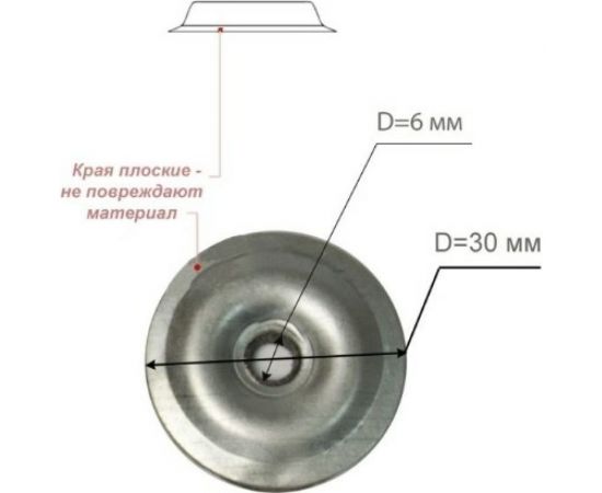 Термошайба Крепче цинк, D30, 1000 шт. 2947522 – изображение 2