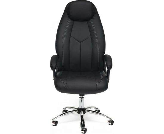 Кресло TetChair BOSS хром кожзам черный/черный перфорированный 36-6/36-6/06 9159 – изображение 2