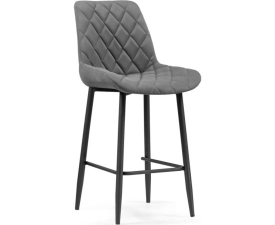 Полубарный стул Woodville баодин к темно-серый (velutto 32) / черный каркас 517163 