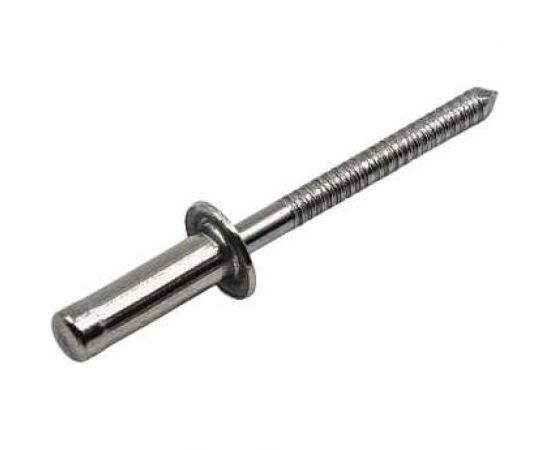 Вытяжная нержавеющая заклепка со стандартным бортиком KREPFIELD закрытый конец, 4x6 мм, ISO 16585, А2, 20 шт. 16585ЗАКЛЕПКА4Х6А2-20 