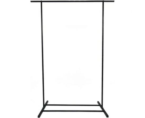 Напольная вешалка для одежды, вещей и обуви URM стальная, 1 полка, 1 перекладина, 142x100x43 см, черная D00620 