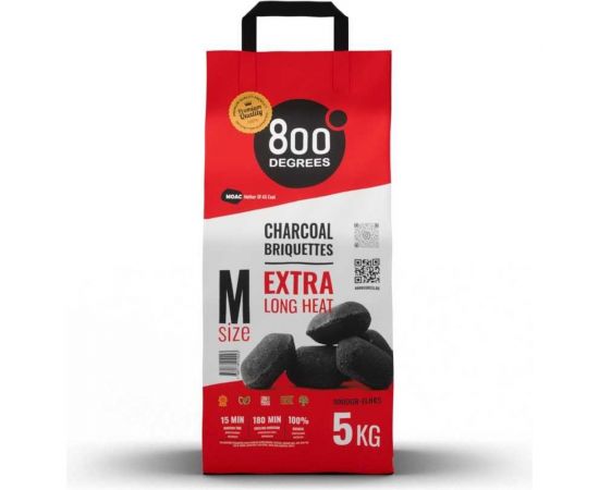 Уголь брикеты 800 Degrees Долгое Горение, мешок 5 кг 800DGR-ELH05 