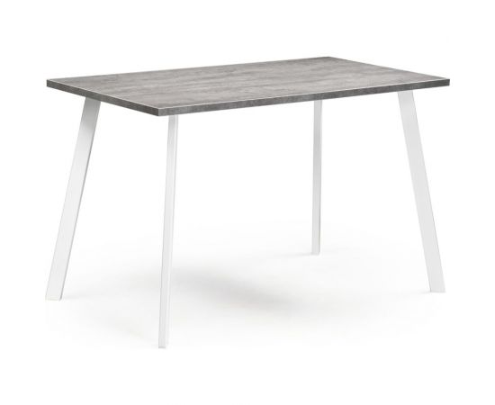 Стол Woodville тринити лофт 140 25 мм бетон/белый матовый 489659 