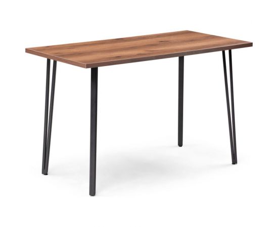 Стол Woodville денвер лофт 120 25 мм дуб делано темный/черный матовый 506941 