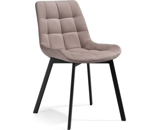 Стул Woodville Челси на металлокаркасе, латте/черный каркас 489741 
