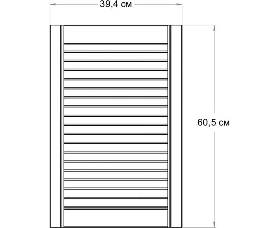 Жалюзийная дверь Timber&Style 394x605 мм TSDZ3946051 – изображение 3