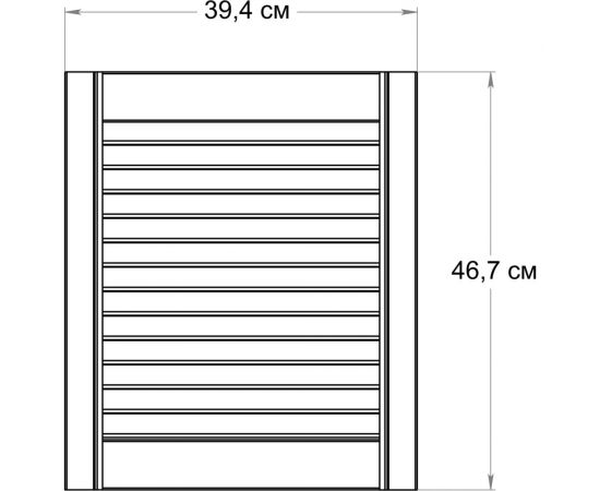 Жалюзийная дверь Timber&Style 394x467 мм TSDZ3944671 – изображение 3
