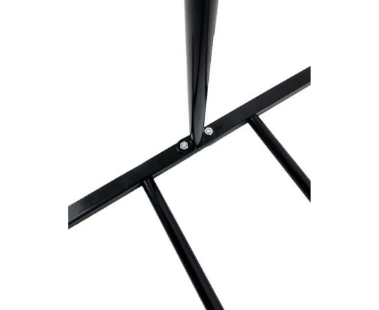 Напольная вешалка для одежды, вещей и обуви URM стальная, 1 полка, 1 перекладина, 142x100x43 см, черная D00620 – изображение 3