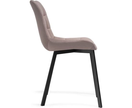 Стул Woodville Челси на металлокаркасе, латте/черный каркас 489741 – изображение 3