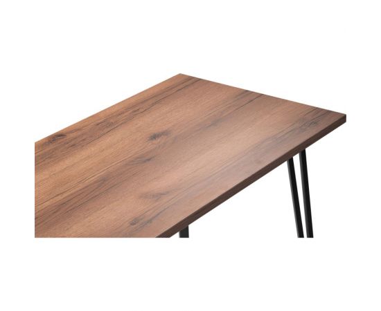 Стол Woodville денвер лофт 120 25 мм дуб делано темный/черный матовый 506941 – изображение 4