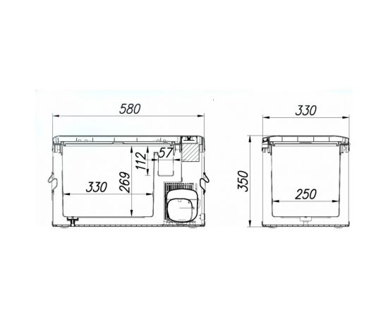 Автохолодильник компрессорный Alpicool MK25 (12/24) 990249 – изображение 4