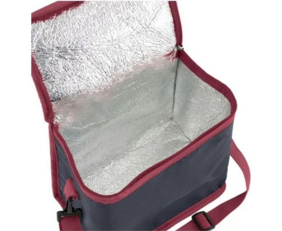 Термосумка с лямкой Paxwell Фреш 2S маленькая, цвет темно-серый, бордовая окантовка FRTB2S-101807 – изображение 4