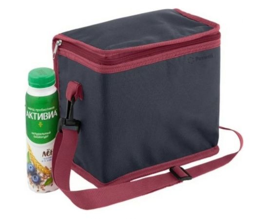 Термосумка с лямкой Paxwell Фреш 2S маленькая, цвет темно-серый, бордовая окантовка FRTB2S-101807 – изображение 5