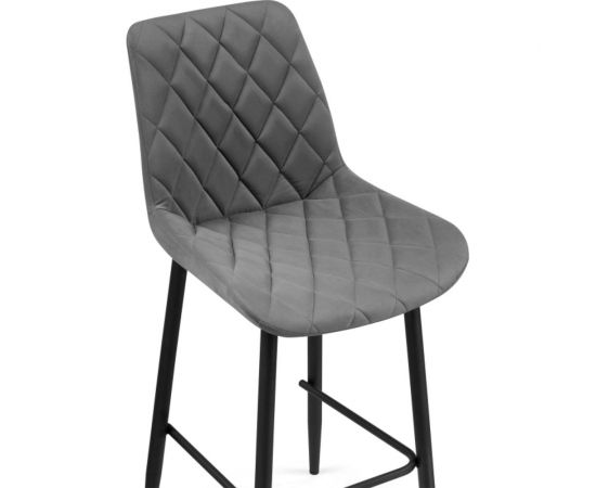 Полубарный стул Woodville баодин к темно-серый (velutto 32) / черный каркас 517163 – изображение 5
