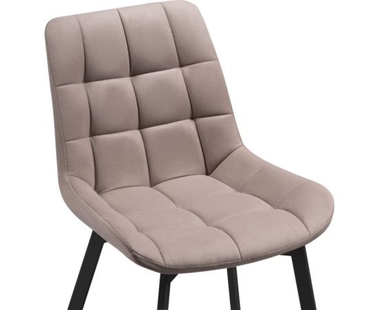 Стул Woodville Челси на металлокаркасе, латте/черный каркас 489741 – изображение 5