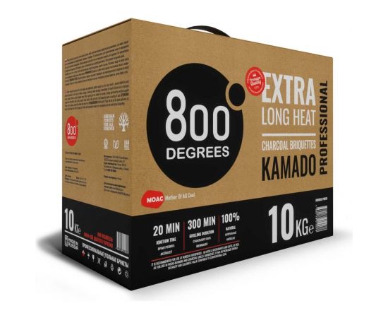 Уголь брикеты 800 Degrees Камадо Долгое Горение, коробка 10 кг 800DGR-PRO10 – изображение 6