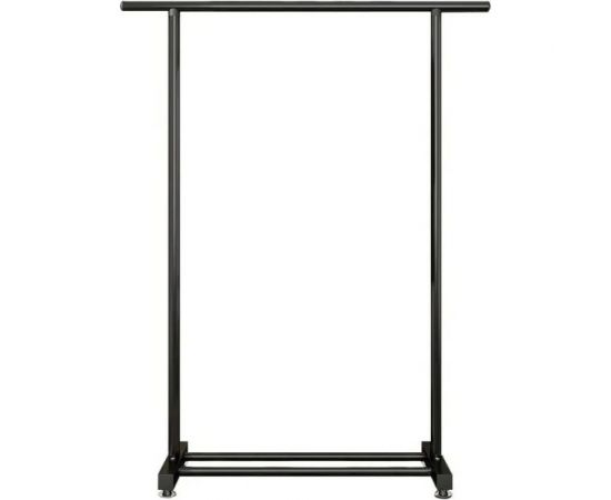 Напольная вешалка для одежды, вещей и обуви URM стальная, 1 полка, 1 перекладина, 142x100x43 см, черная D00620 – изображение 6