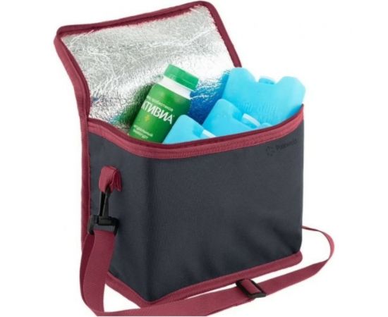 Термосумка с лямкой Paxwell Фреш 2S маленькая, цвет темно-серый, бордовая окантовка FRTB2S-101807 – изображение 6