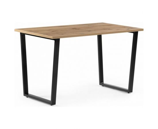 Стол Woodville лота лофт 140 25 мм дуб вотан/черный матовый 489611 