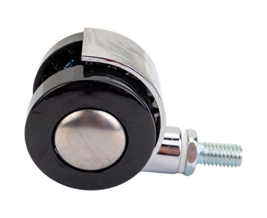 Мебельное колесо Tech-Krep поворотное, пластик, хром, резьба М8, D40, б/т - пакет 152327 