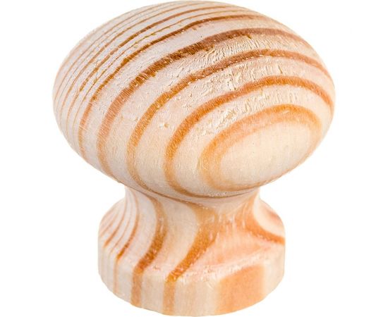 Ручка кнопка ЕВРОПАРТНЕР классика D35мм H38мм, дерево без покрытия 1шт. 0 1875 5 