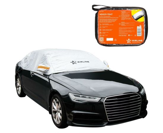 Чехол-тент на крышу и окна автомобиля Airline защитный 259х140х56 см, универсальный, серый ADCT003 