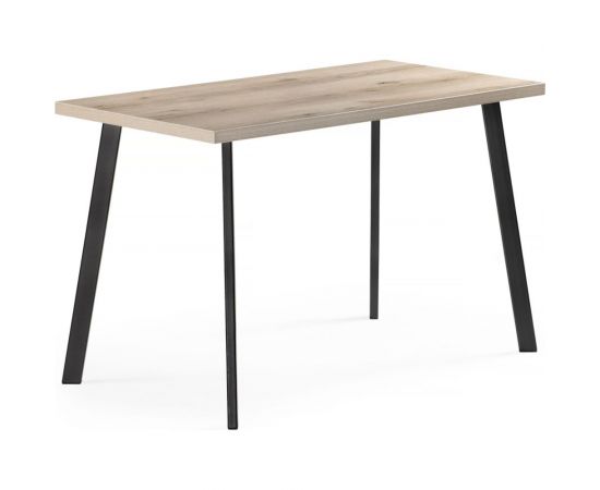 Стол Woodville тринити лофт 120 25 мм дуб делано светлый/черный матовый 489615 