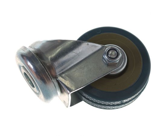 Колесная опора Tech-Krep поворотная D50 п/п, серая резина, подшипник скольжения, под болт М10 148506 