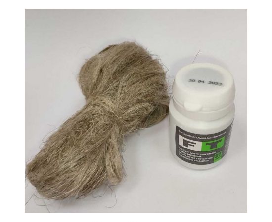 Набор сантехнический AQUAFLEX лен 20 г +паста 27 г, для воды 770104 