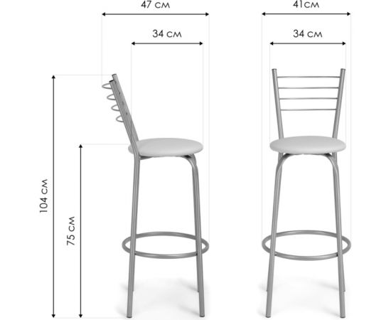 Барный стул Woodville Sadov ваниль в крапинку/светлый мусс 459664 – изображение 2