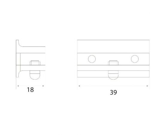 Полкодержатель Trodos 8908 39x18, хром матовый 304060 – изображение 2