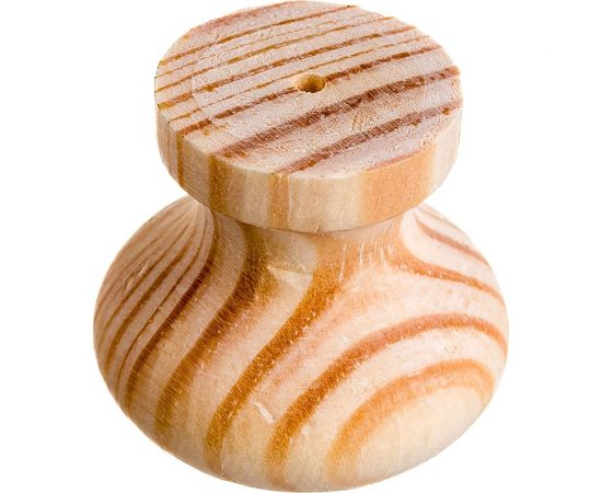 Ручка кнопка ЕВРОПАРТНЕР классика D35мм H38мм, дерево без покрытия 1шт. 0 1875 5 – изображение 2