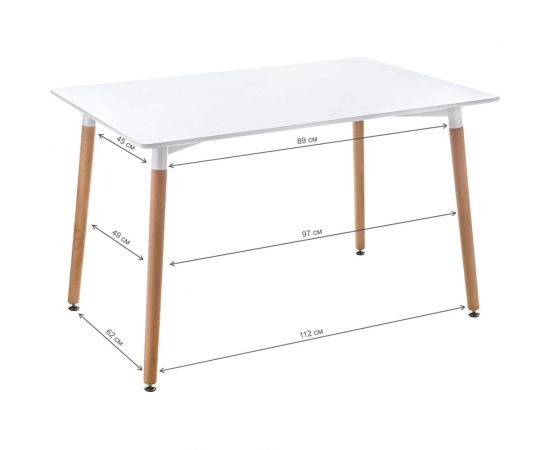 Стол Woodville Table 120 white, wood 15357 – изображение 2