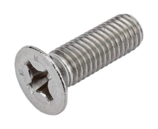 Нержавеющий винт с потайной головкой KREPFIELD M8x25 мм, DIN 965, А2, крестообразный шлиц PH, 12 шт. 965А2ВИНТ8Х25-12 – изображение 2