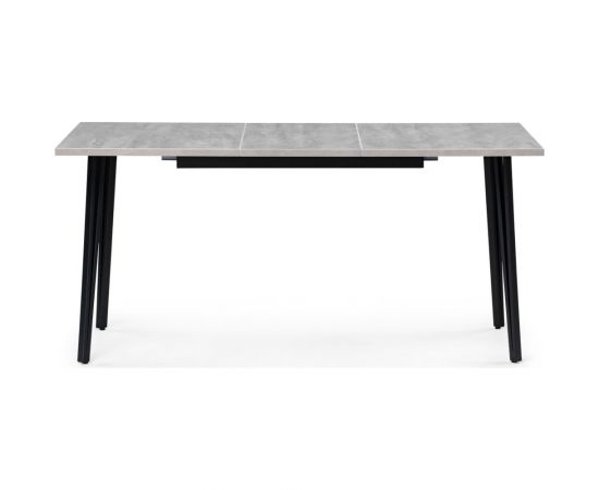 Раскладной стол Woodville денвер лофт 120 25 мм бетон/черный матовый 506944 – изображение 3