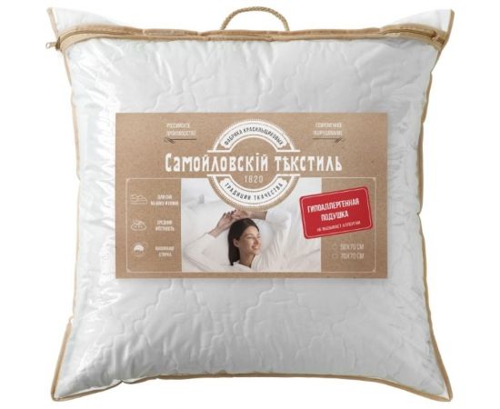 Гипоаллергенная подушка Самойловский Текстиль 70x70 см белая ветка 762012 – изображение 3