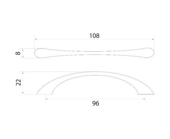 Ручка-скоба Trodos 14.143.02, 204 96 хром 303162 – изображение 3