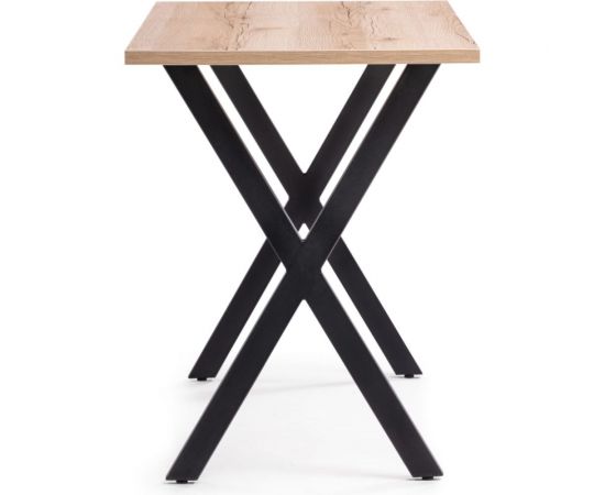 Стол Woodville алеста лофт 120 25 мм дуб делано светлый/черный матовый 510908 – изображение 3