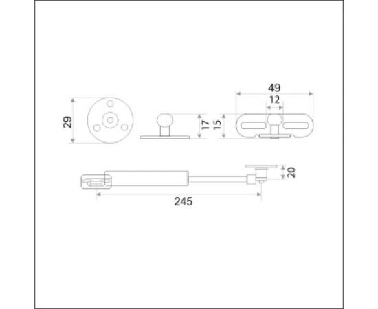 Газлифт с доводчиком Trodos 60N SILVER 311014 – изображение 3