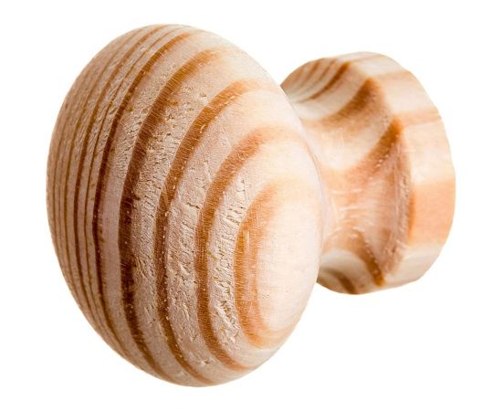 Ручка кнопка ЕВРОПАРТНЕР классика D35мм H38мм, дерево без покрытия 1шт. 0 1875 5 – изображение 3