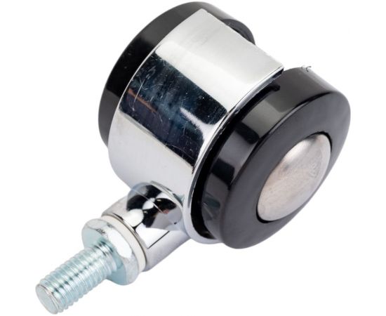 Мебельное колесо Tech-Krep поворотное, пластик, хром, резьба М8, D40, б/т - пакет 152327 – изображение 3