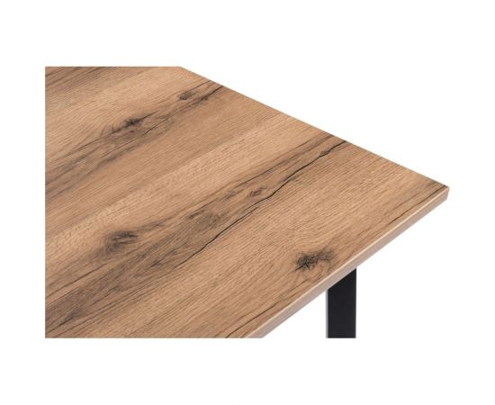 Стол Woodville тринити лофт 140 25 мм дуб делано темный/черный матовый 489641 – изображение 4