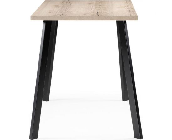 Стол Woodville тринити лофт 120 25 мм дуб делано светлый/черный матовый 489615 – изображение 4
