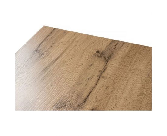 Деревянный стол Woodville Тринити Лофт 140 25 мм, дуб вотан/черный матовый 489624 – изображение 5