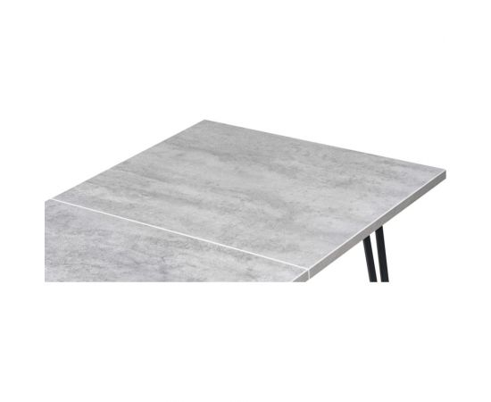 Раскладной стол Woodville денвер лофт 120 25 мм бетон/черный матовый 506944 – изображение 6