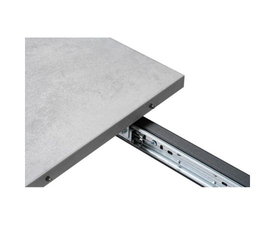 Раскладной стол Woodville денвер лофт 120 25 мм бетон/черный матовый 506944 – изображение 7