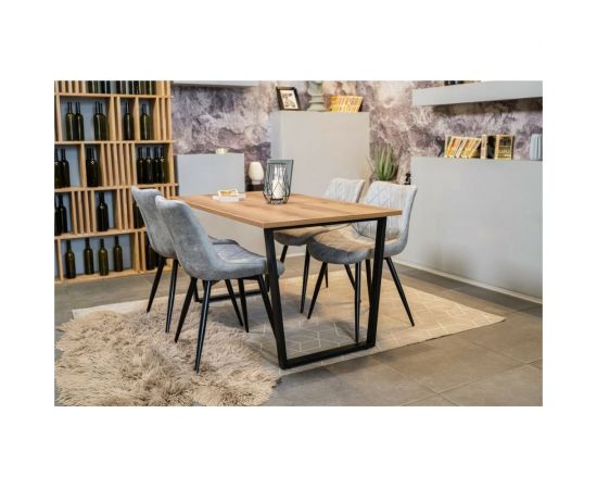 Стол Woodville лота лофт 140 25 мм дуб вотан/черный матовый 489611 – изображение 8