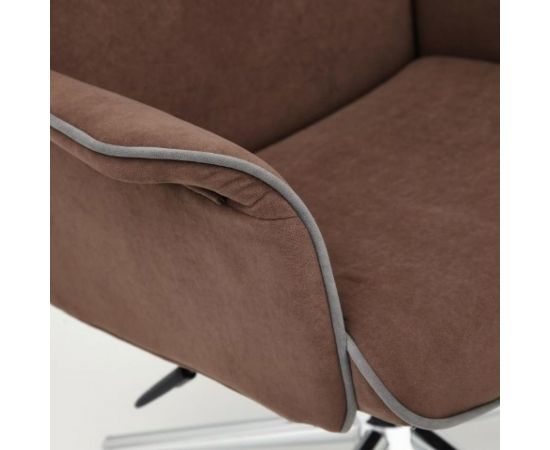 Кресло TetChair CHARM флок коричневый 6 13911 – изображение 8