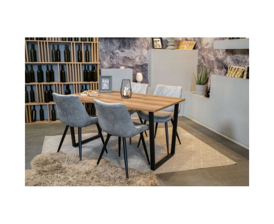 Стол Woodville лота лофт 140 25 мм дуб вотан/черный матовый 489611 – изображение 9